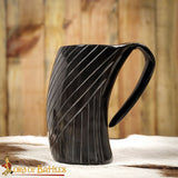 carved tankard made from real cow horn