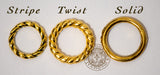 Solid Lacing Ring Gold- Set of 20