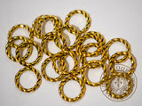 Stripe Lacing Ring Gold- Set of 20