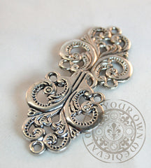 fantasy renaissance silver cloak clasp