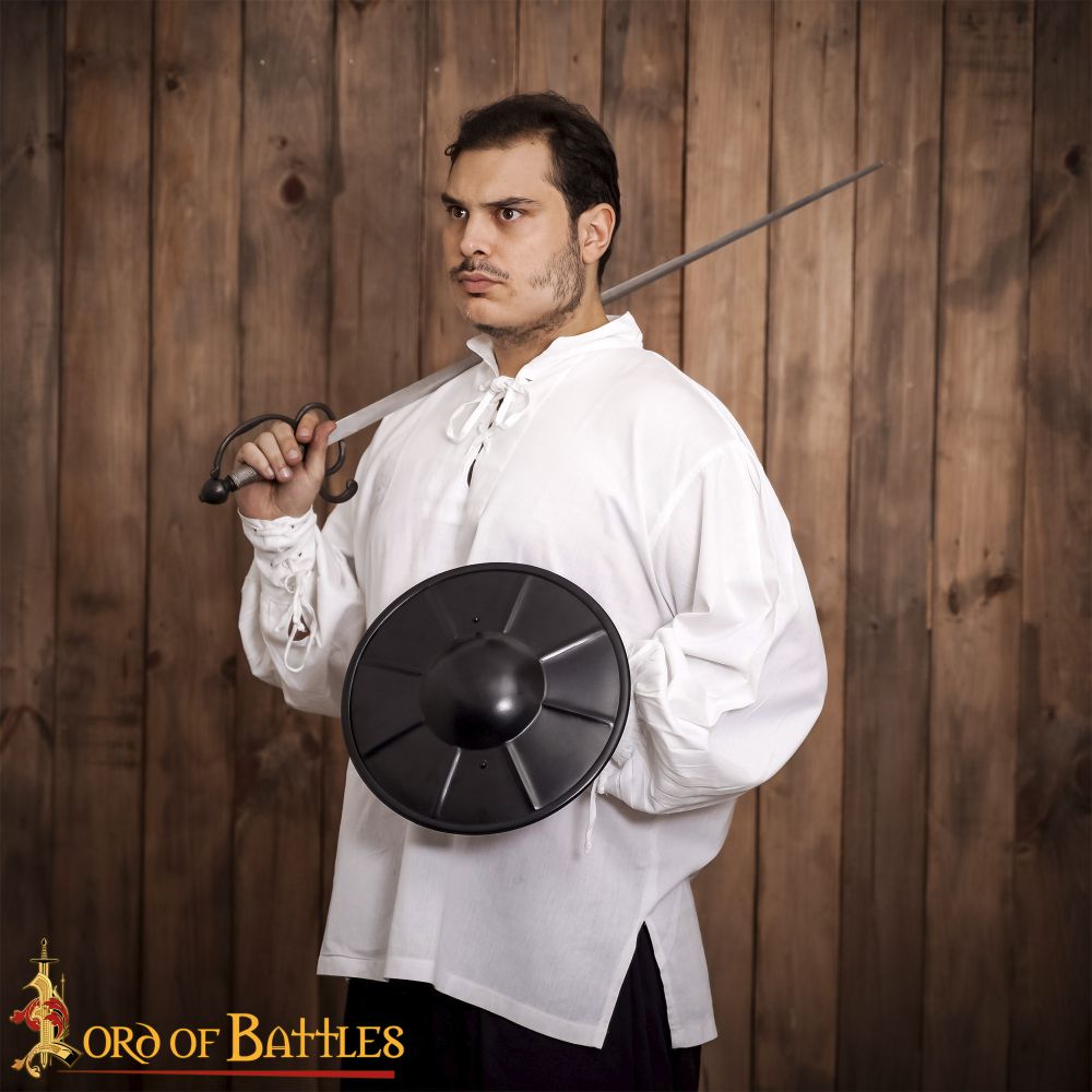 Fluted Lenticular Buckler Shield - Black 16 Gauge Steel| Make Your Own ...