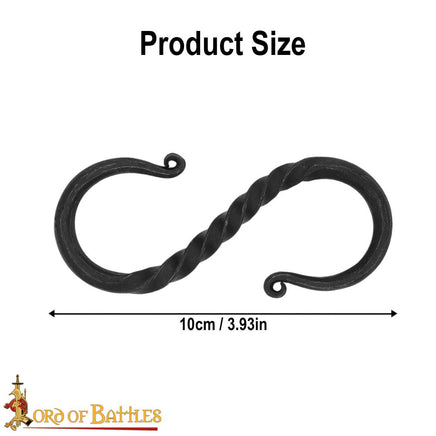 forged S hook for Medieval cooking over a fire
