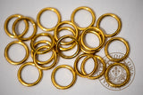 Solid Lacing Ring Gold- Set of 20