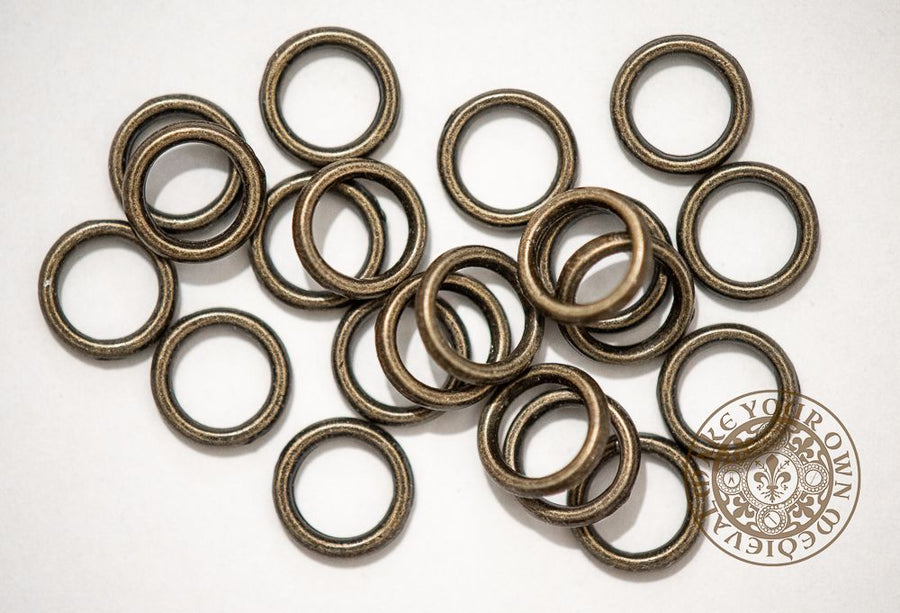 Solid Lacing Ring Antiqued - Set of 20| Make Your Own Medieval