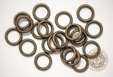 Solid Lacing Ring Antiqued - Set of 20