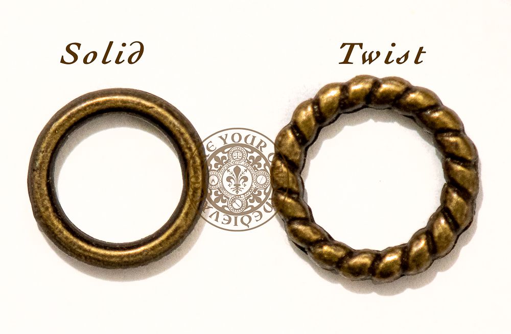 Solid Lacing Ring Antiqued - Set of 20| Make Your Own Medieval