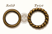 Twist Lacing Ring Antique -Set of 20