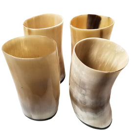 horn cup  set of four cups