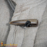 horn toggle for shoes and clothing
