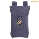 ladies purple leather medieval bag