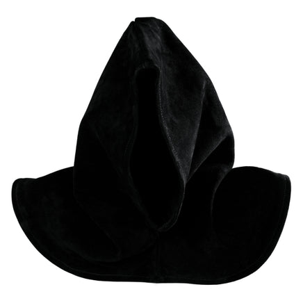 leather hood made from soft suede leather