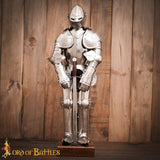 Knights Plate Armour Suit On Stand- Stainless