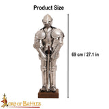 Knights Plate Armour Suit On Stand- Stainless