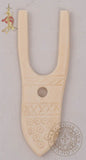 medieval Bone lucet with carving