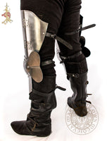 medieval reenactment Leg armour 15th century reproduction