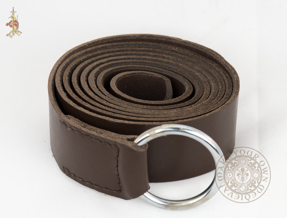 medieval ring belt in brown leather for SCA