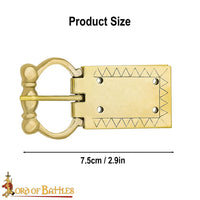medieval belt buckle with plate