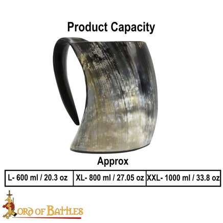 natural Viking drinking tankard