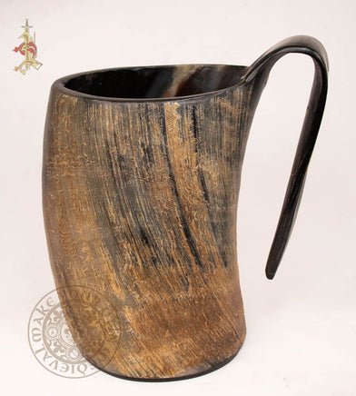 natural horn Viking drinking tankard