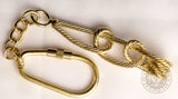 naval ships rope key chain made from brass