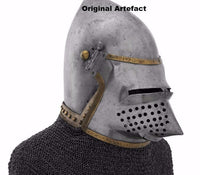 Hounskull Pig-Face Bascinet 14th - 15th Century Helm. (14 Gauge)