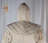 padded collar with attached arming cap Medieval armour