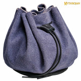 purple medieval coin pouch