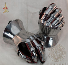 SCA Gauntlets Medieval  hourglass steel 14th century