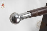 reenactment sword with peened tang through pommel combat ready