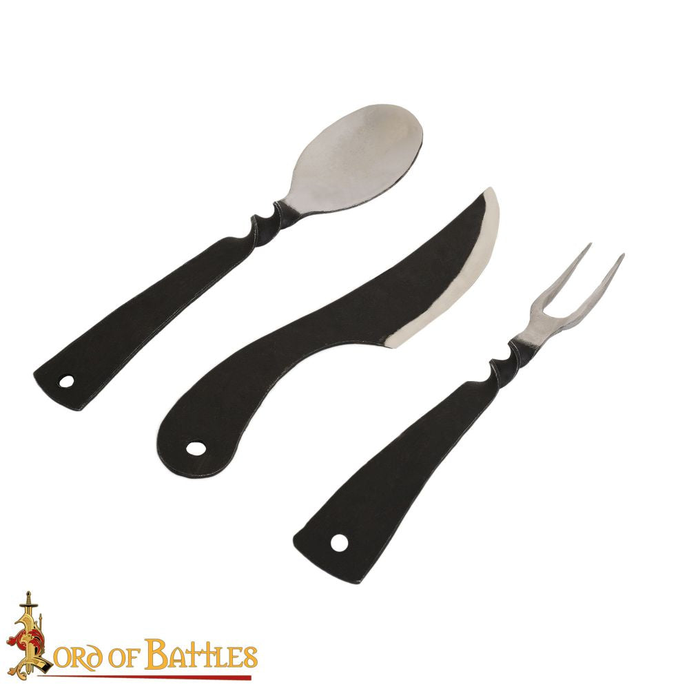 renaissance cutlery set includes a fork, knife and spoon