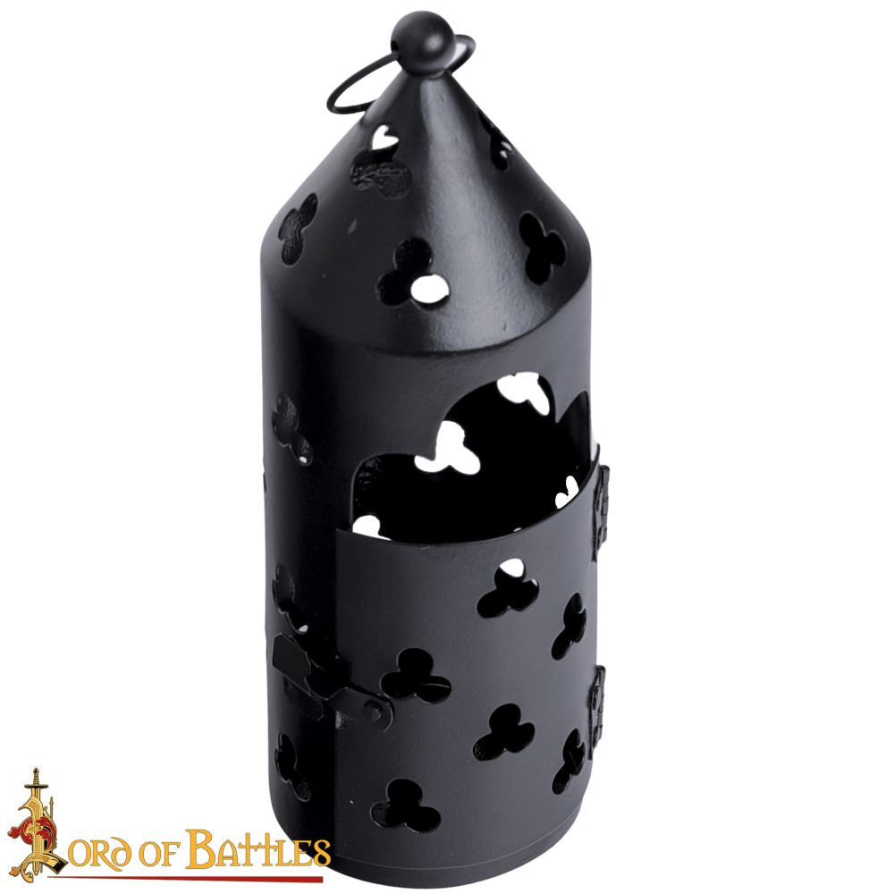Iron Lantern with Trefoil Design