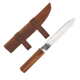 seax dagger with leather scabbard