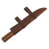 seax knife with leather scabbard