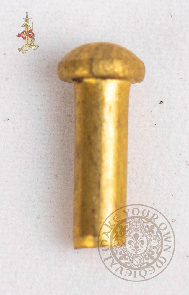 Solid Brass Blacksmith Rivet 1/8 x 1/2 | Make Your Own Medieval