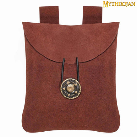suede leather medieval pouch