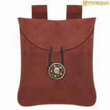 suede leather medieval pouch