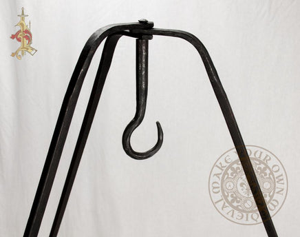tripod stand for medieval reenactment cooking and camp gear