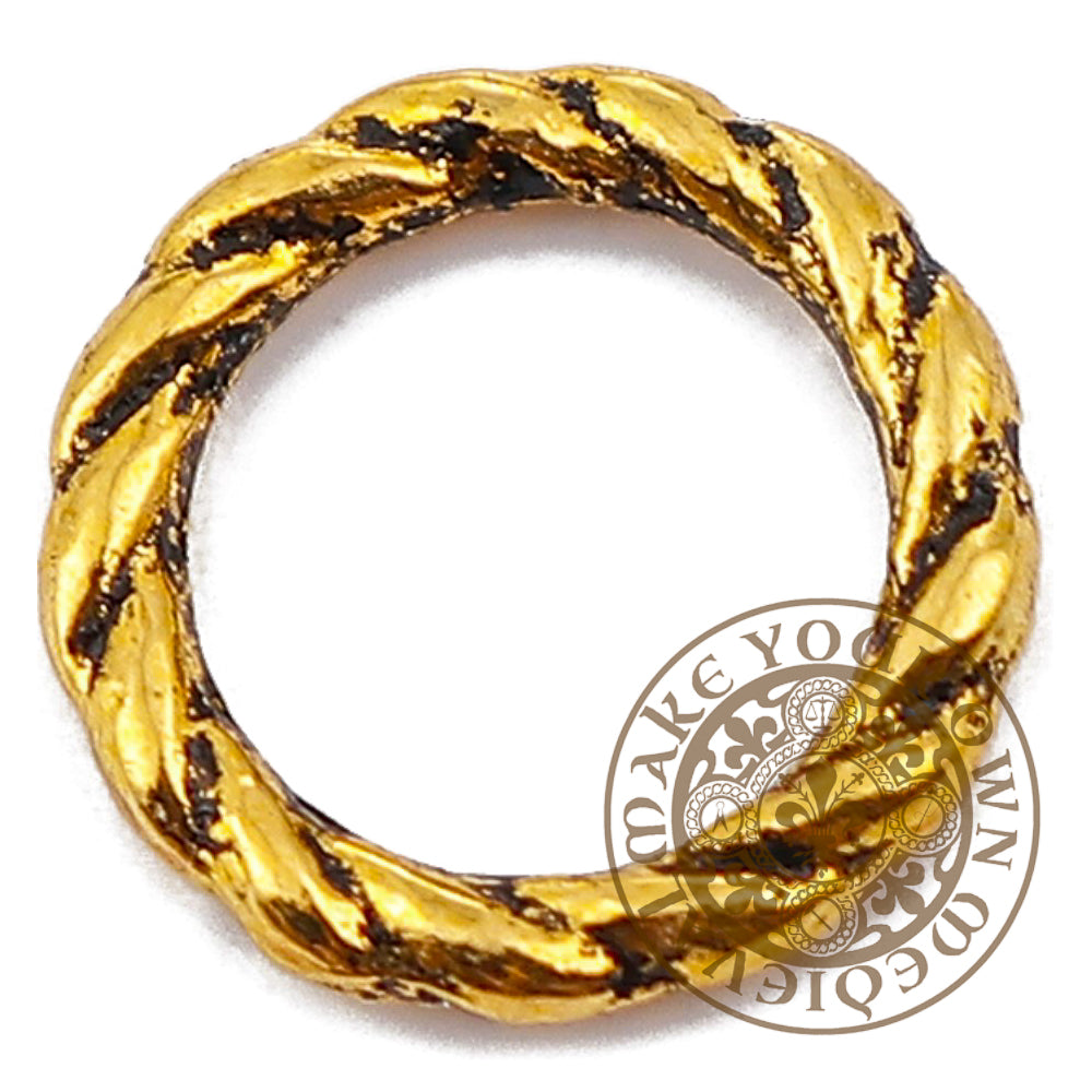 Stripe Lacing Ring Gold- Set of 20