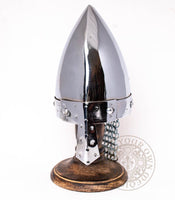 viking mini helm with wooden stand