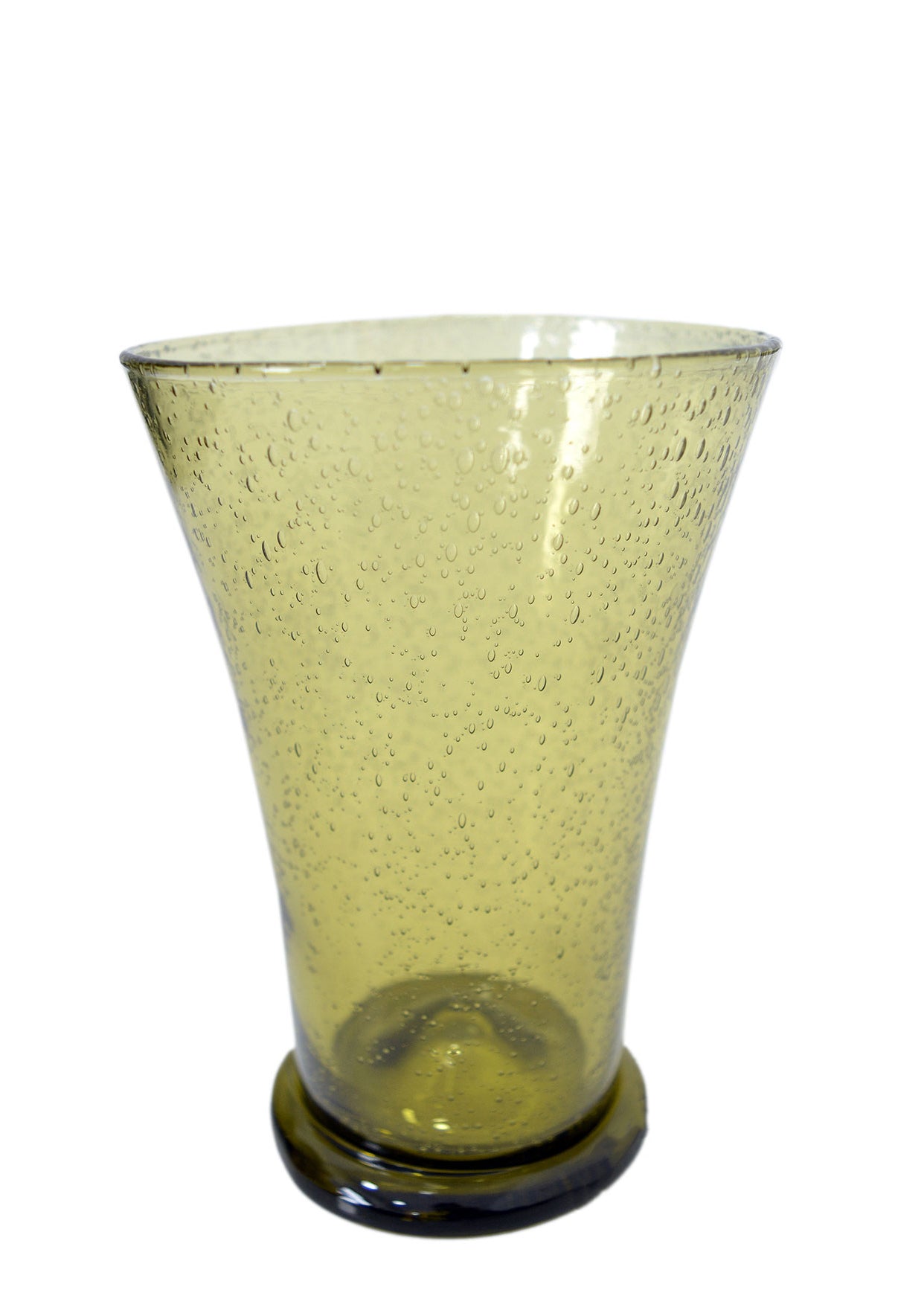 Medieval Glass Beaker - Olive Green
